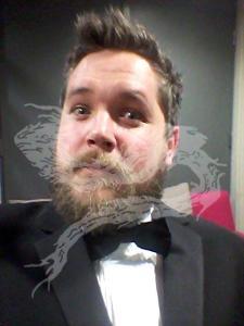 "This is how I dress at home to make delivery men think I'm an international playboy pr fancy waiter." ~Grant O'Rourke (from his Twitter account)